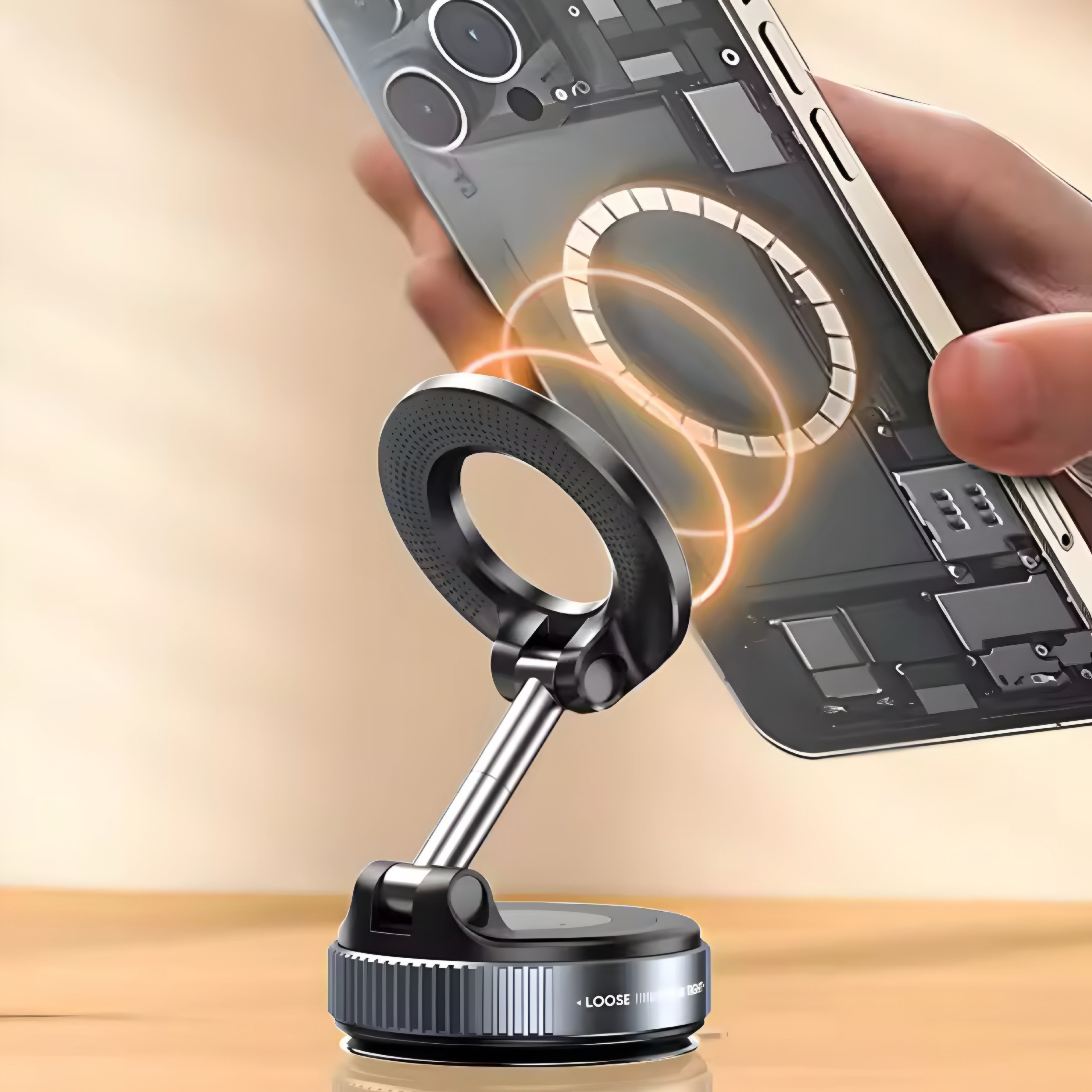 Soporte Magnético para Teléfono – Fuerte, Plegable y Ajustable