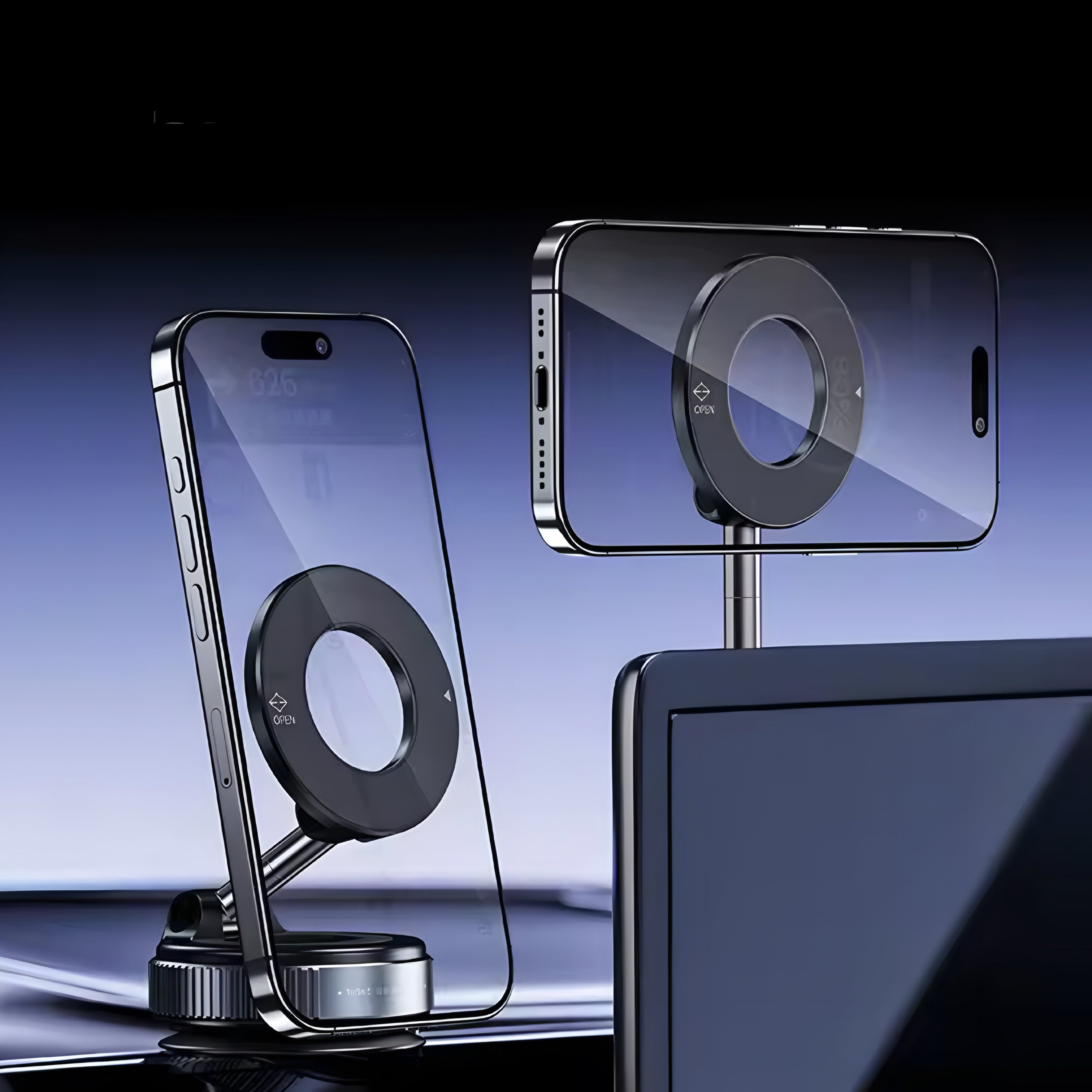 Soporte Magnético para Teléfono – Fuerte, Plegable y Ajustable