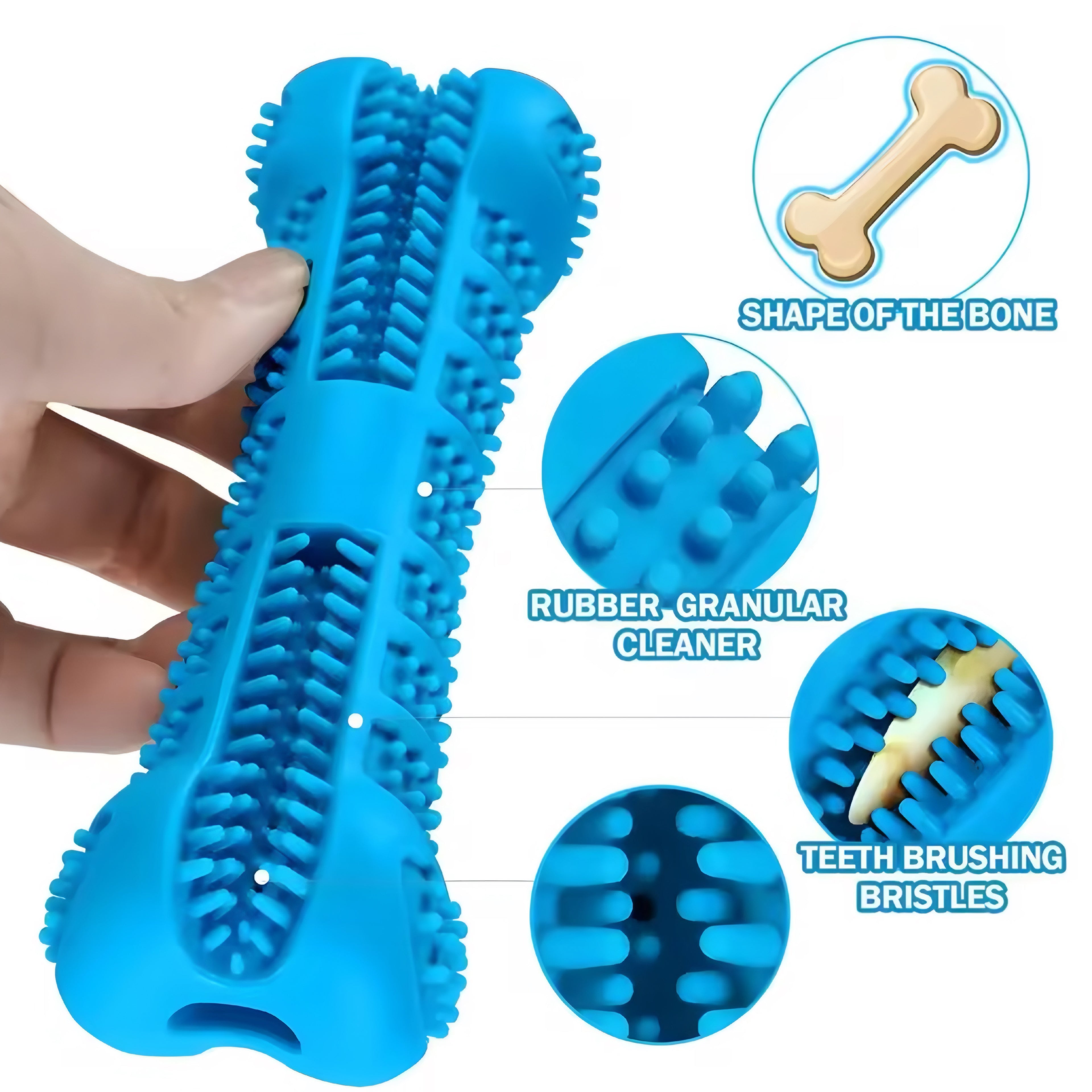 Cepillo de Dientes y Juguete Masticable para Perros